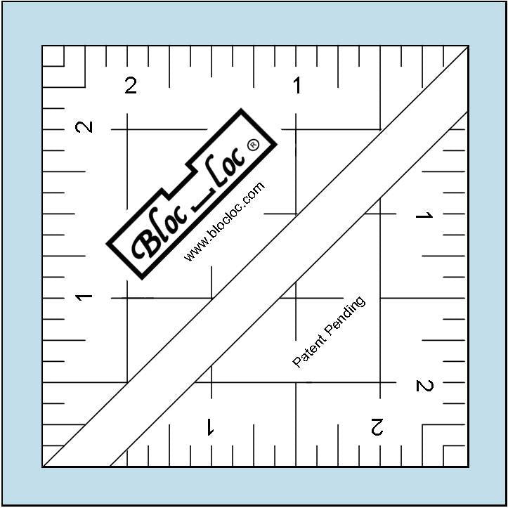 Bloc Loc Half Square Triangle 2.5" Acrylic Ruler