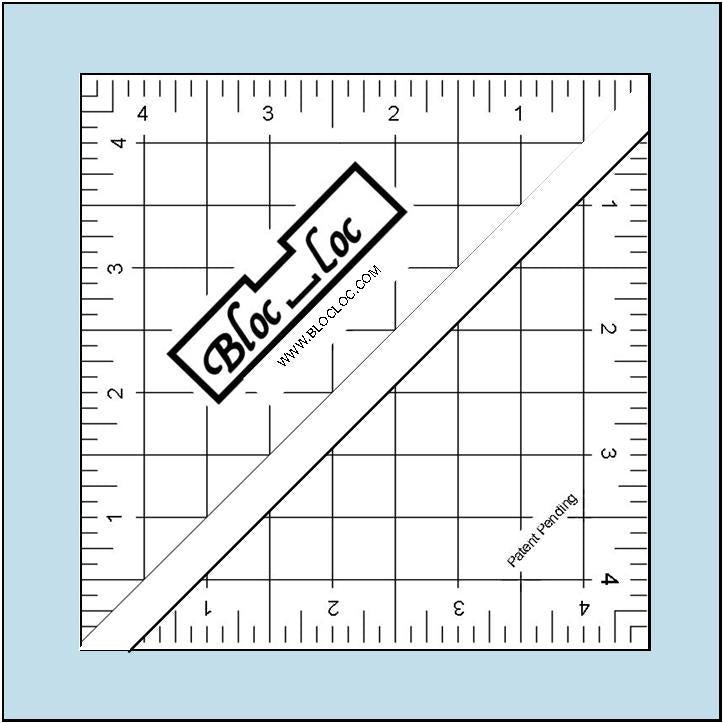 Bloc Loc Half Square Triangle 4.5" Acrylic Ruler