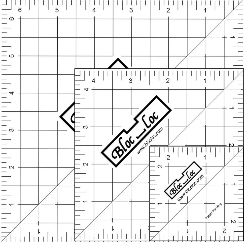 Bloc Loc Half Square Triangle Ruler Set 2 - HST-Set