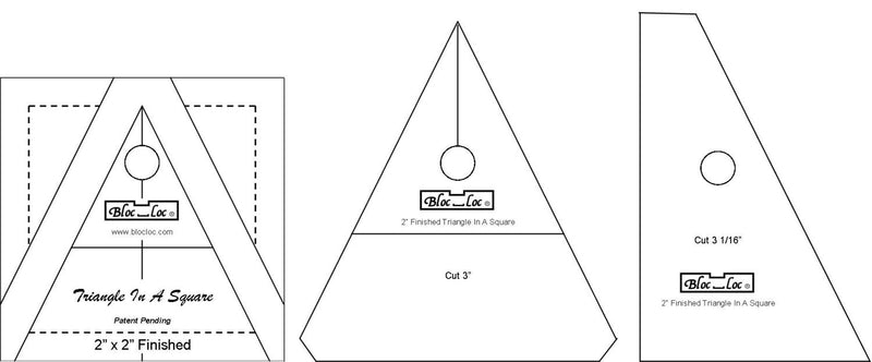 Bloc Loc Triangle In A Square Ruler Set 2 Inch - TIS-2