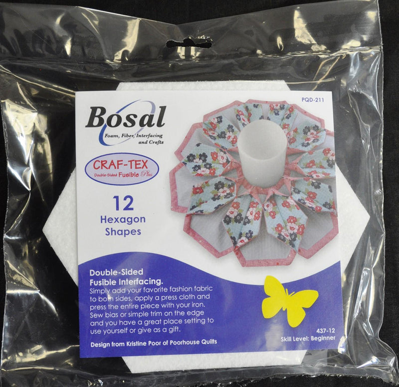 Bosal Fold,N Stitch Blooms Hexagon Shapes - 437-12B