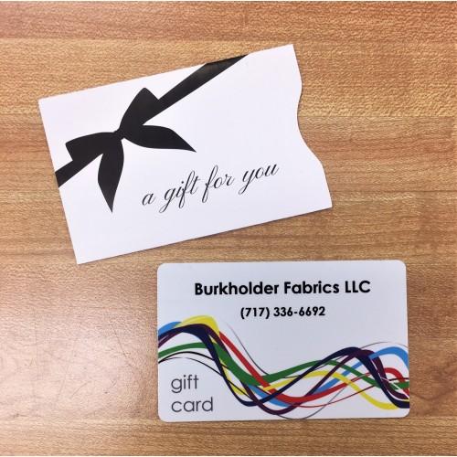 Burkholder Fabrics Gift Card $10