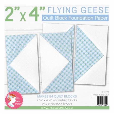 CHK 2in x 4in Flying Geese Quilt Block Foundation Paper - ISE-776