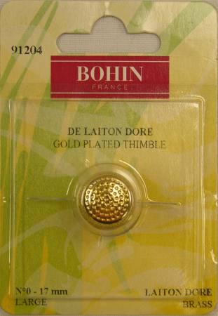 CHK Bohin Gold Plated Brass thimble Size Large - 91204