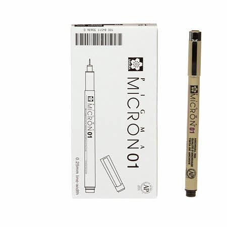 CHK Pigma Micron Pen Black Size 1 .25mm - XSDK0149