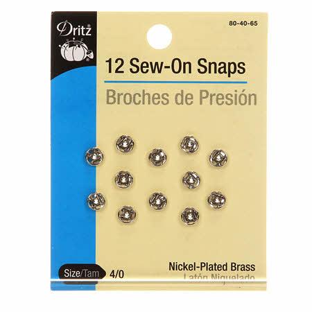 CHK Snap Sew-On Size 4/0 Nickel - 80-4-0-65