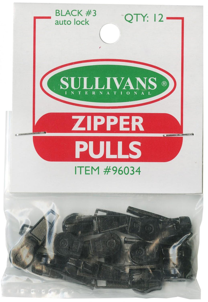 CHK Sullivans Make-A-Zipper Pulls  Black Size 3 - 96034