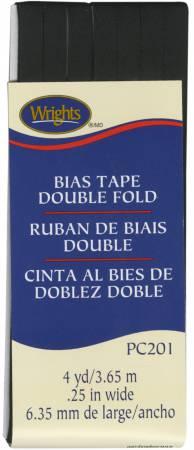 CHK Wrights Double Fold Bias Tape Black - 117201031