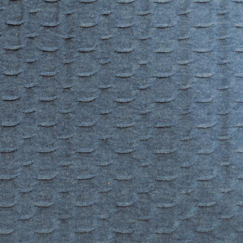 CS Dress Fabric - Heather Wave Knit HSOWK07 Blue - Dress & Apparel Fabric