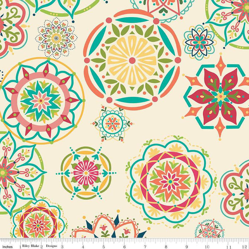 CWH Market Street Wide Backing - WB14129-CREAM - Cotton Fabric