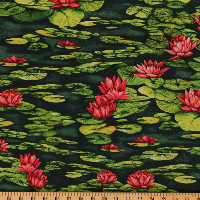 CWRK Water Lilies Y1157-22 - Cotton Fabric