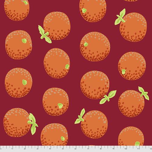 FS Oranges PWGP177.MAROON - Cotton Fabric