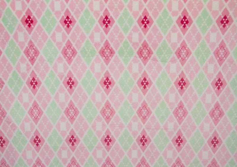 FTWH Minky 60" FA12042 Argyle Pink - Cotton Fabric