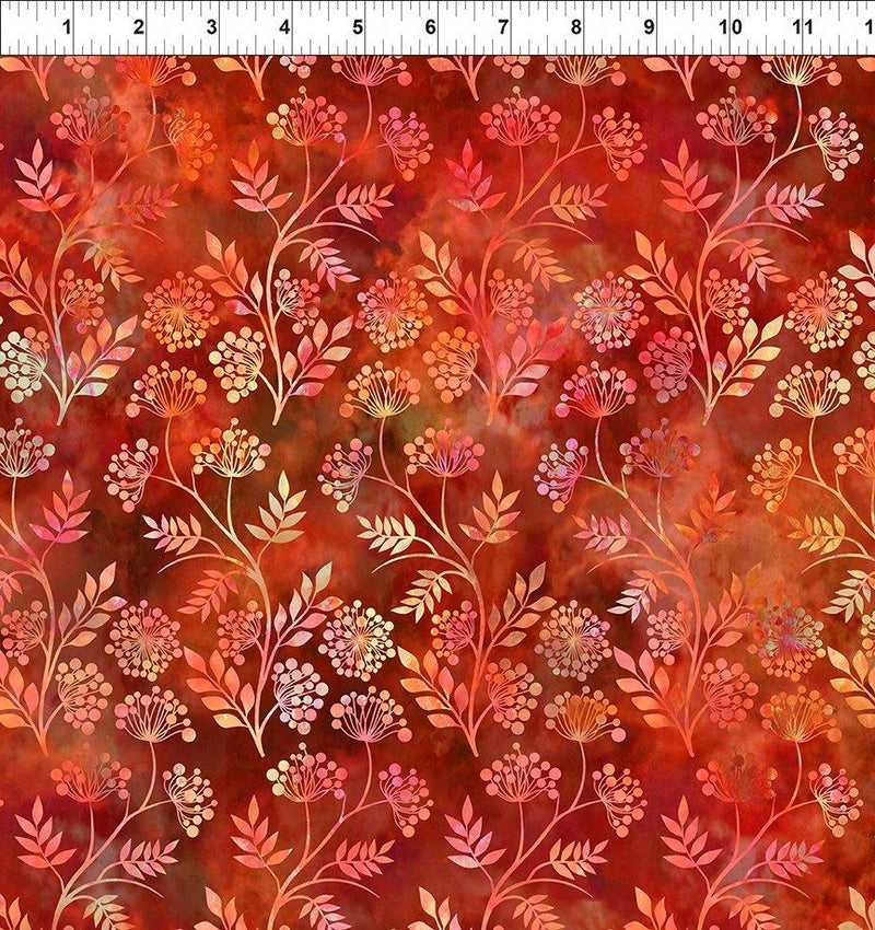 ITB Floragraphix V - 6FGE1 Red  - Cotton Fabric