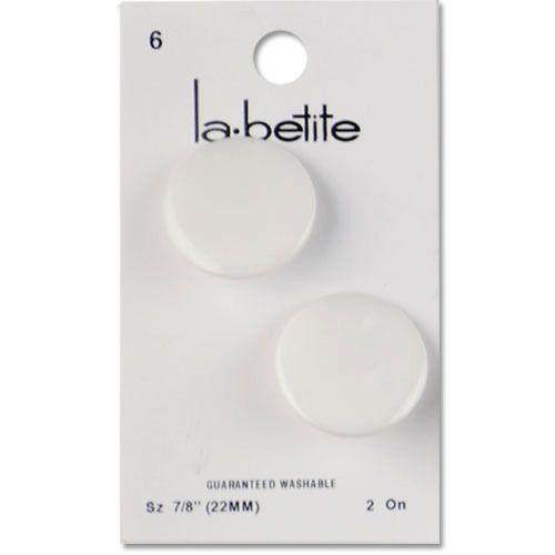 La-Petite Buttons White – 2 Count