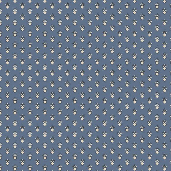 MB Blue Dahlia R22-0130-MED BLUE - Cotton Fabric