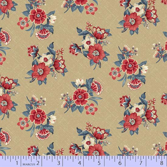 MB Blue Meadow 0782-0140 Bouquets - Cotton Fabric