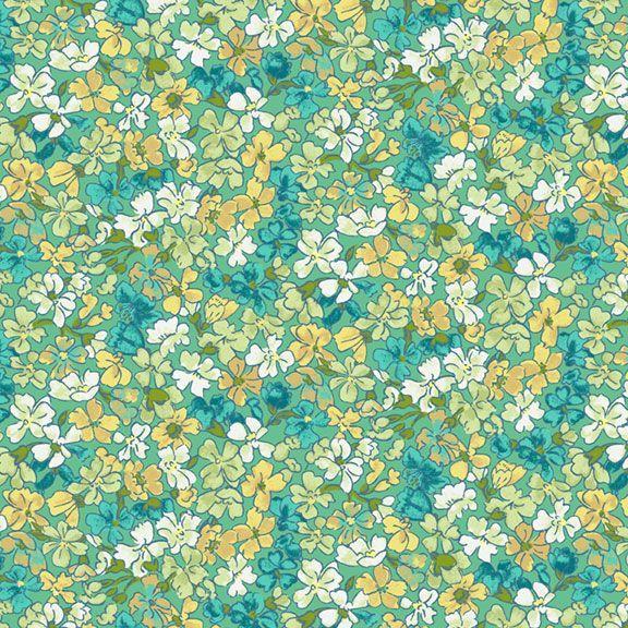 MB Greenhouse Garden R150281D-AQUA - Cotton Fabric