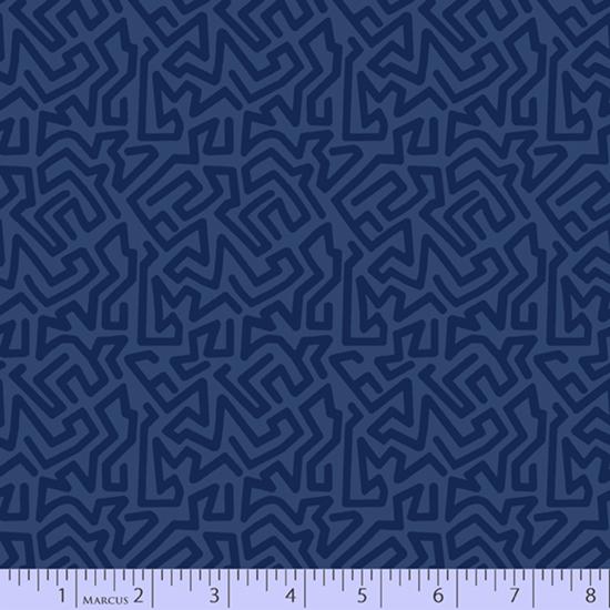 MB Las Flores 0979-0110 Blue - Cotton Fabric