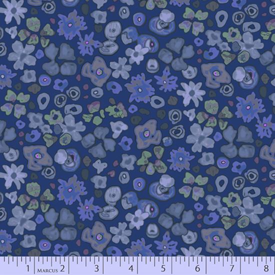 MB Las Flores 0983-0150 Blue - Cotton Fabric