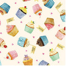 MM Bake Sale - My Little Cupcake DDC10005-CREM-D - Cotton Fabric