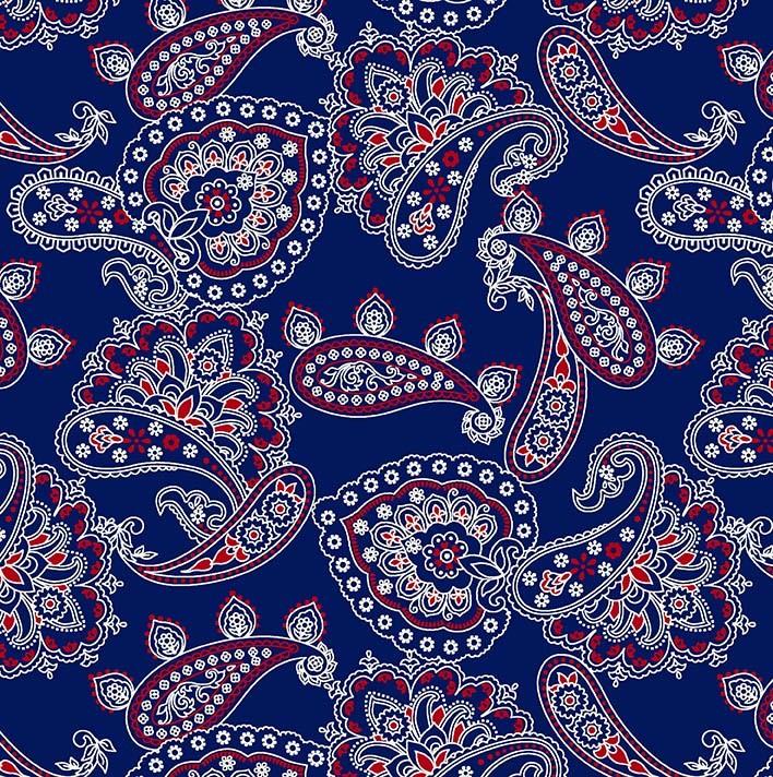 MM Bandana Allover - CX9125-NAVY-D - Cotton Fabric