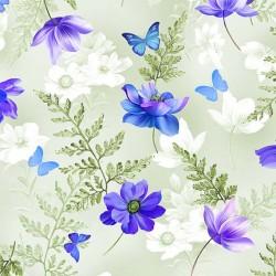 MM Floral Fantasy CX10230-BLUE - Cotton Fabric