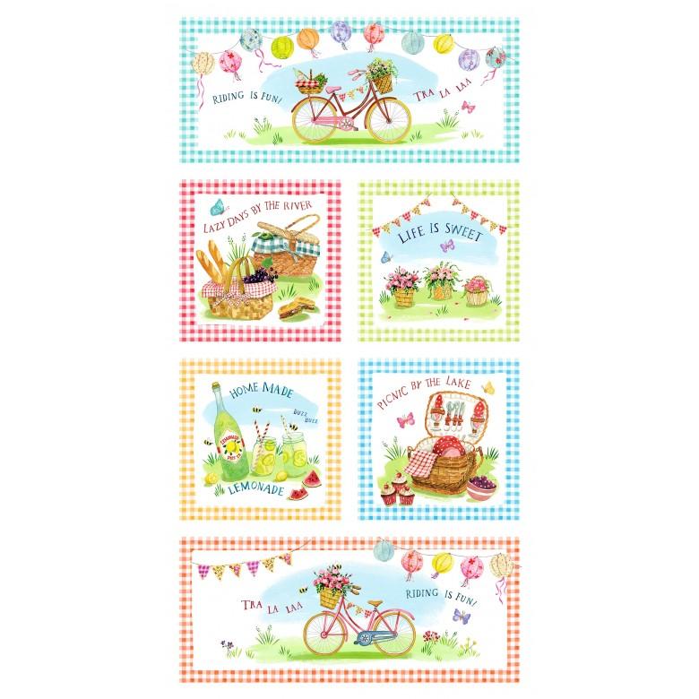 MM Picnic by the Lake - DDC9841-WHIT-D - Cotton Fabric