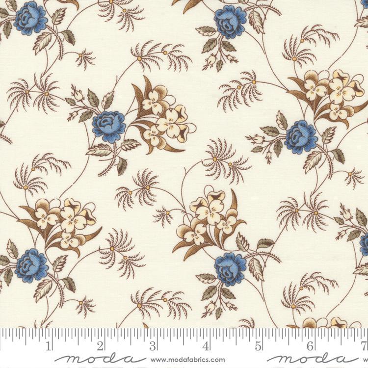 MODA Amelias Blues 31652-12 Ivory Multi - Cotton Fabric