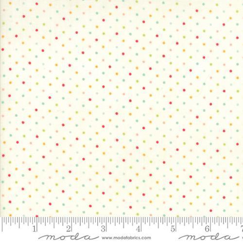 MODA Essential Dots 8654-134 White Multi - Cotton Fabric