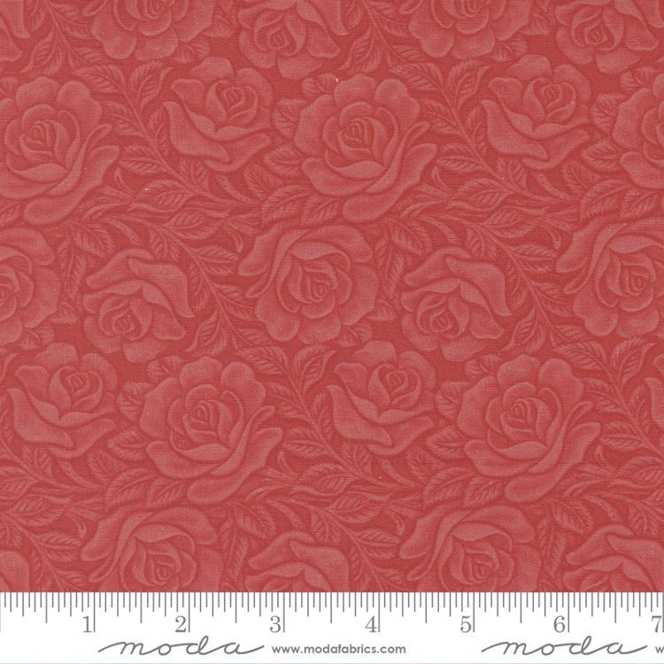 MODA Leather Lace Amazing Grace 7403-14 Red - Cotton Fabric