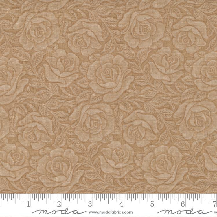 MODA Leather Lace Amazing Grace 7403-17 Brown - Cotton Fabric