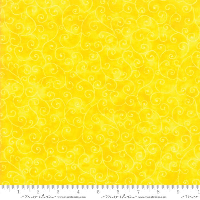 MODA Marble Swirls 9908-13 Bright Yellow - Cotton Fabric