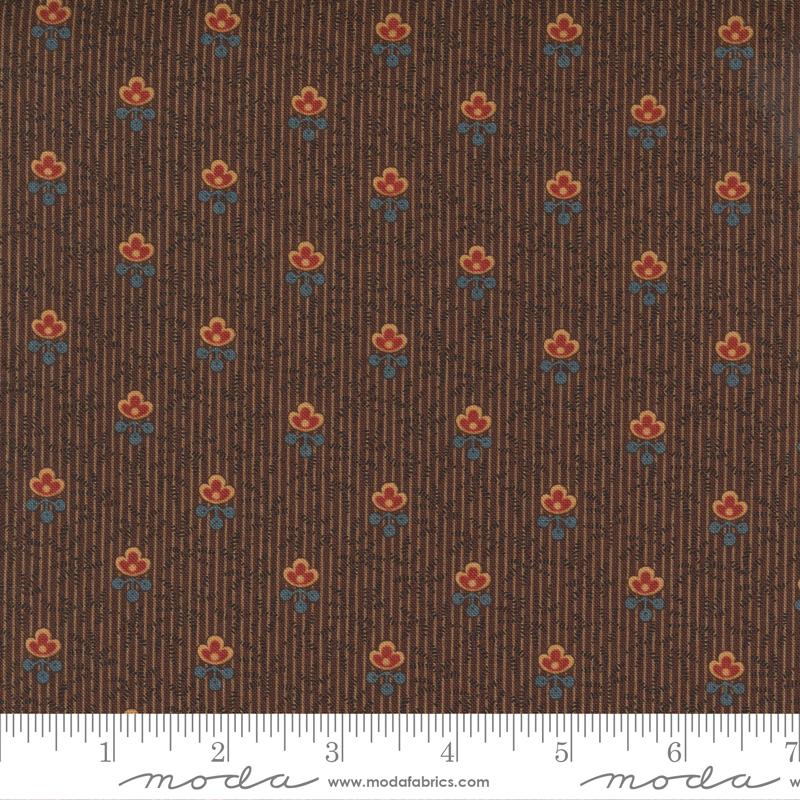 MODA Rose 38123-14 Dark Brown - Cotton Fabric