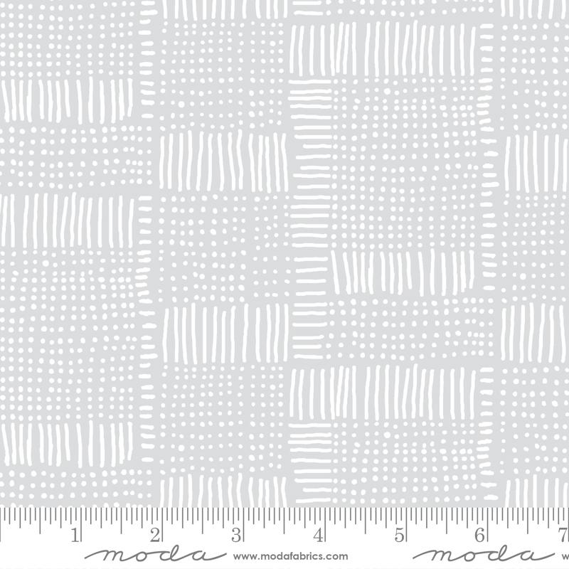 MODA Whispers Dash Dot 33551-16 Zen Grey - Cotton Fabric