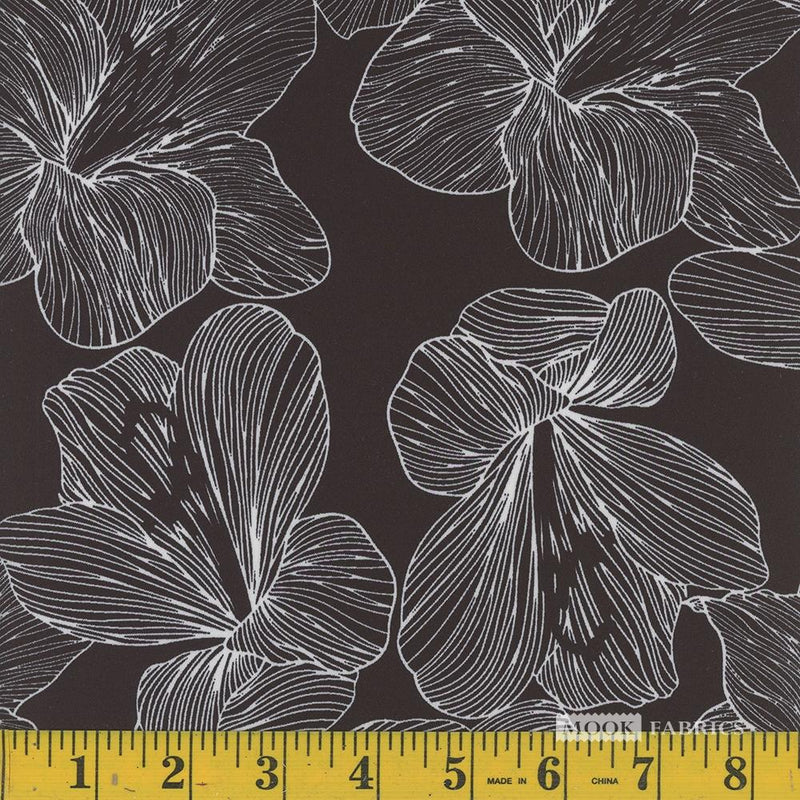 MOOK DTY MCT-1404-060921 Black/White Floral - Dress Fabric