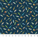 NCT Hooked DP24464-49 Navy/Multi - Cotton Fabric