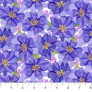NCT Pressed Flowers 24650-84 Purple - Cotton Fabric