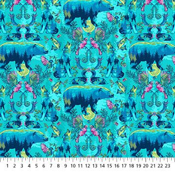 NCT Wild 24970-66 Turquoise - Cotton Fabric