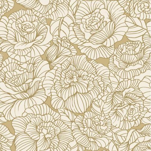 OASIS Romance 60-14601 Gold Metallic - Cotton Fabric