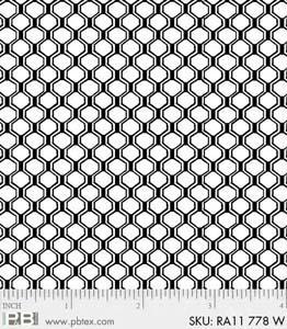 PB Ramblings 11 - 778-W White on White - Cotton Fabric