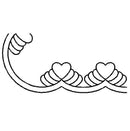 QCI 6" Feather Border Stencil - 875