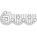 QCI 6" Heart Scallop Border Stencil - NS112