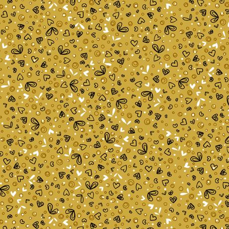 QT Dandelion Wishes 29280-S Gold - Cotton Fabric