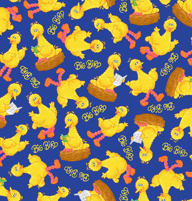 QT Sesame Street - Big Bird 27544-Y ROYAL - Cotton Fabric