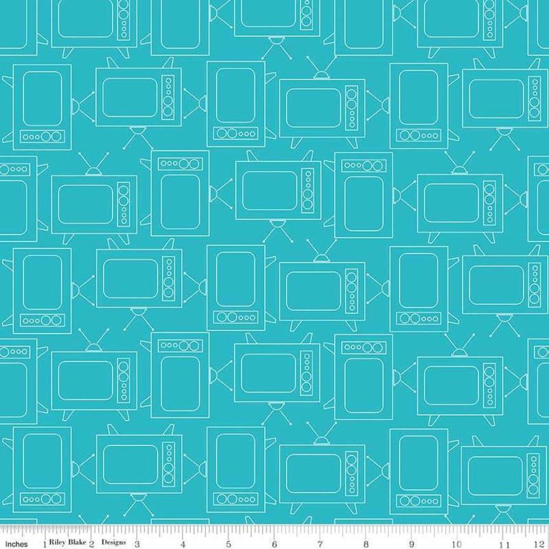 RILEY BLAKE Bee Basics C6411-TURQUOISE - Cotton Fabric