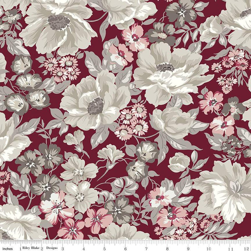 RILEY BLAKE Heartfelt - C13490-RUBY - Cotton Fabric