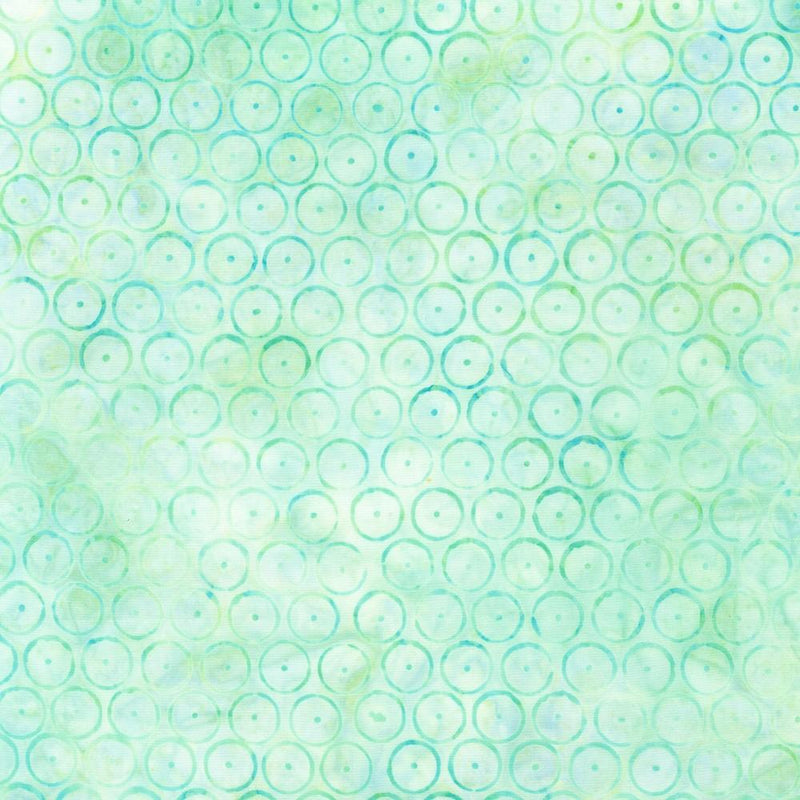 RK Artisan Batiks: Pastel Petals AMD-21450-32 Mint - Cotton Batik Fabric