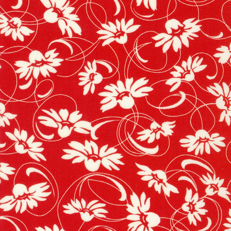 RK Daisy's Redwork 21264-3 Red - Cotton Fabric