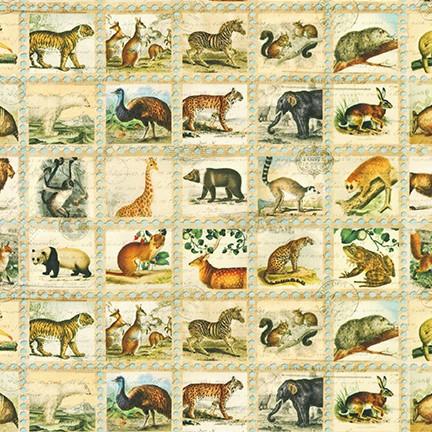 RK Library of Rarities Vintage ATXD-19596-200 - Cotton Novelty Fabric